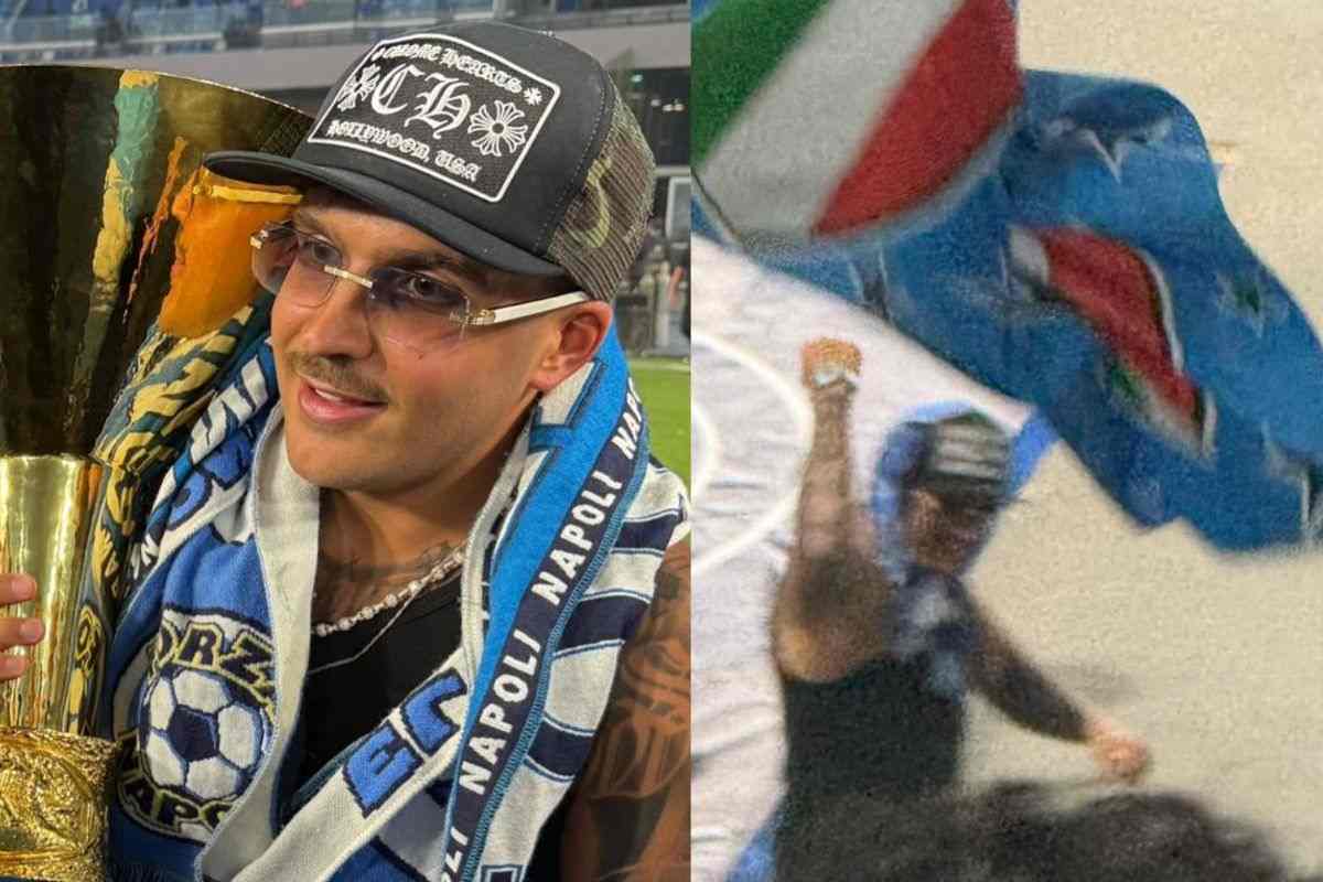 Il rapper Geolier allo stadio