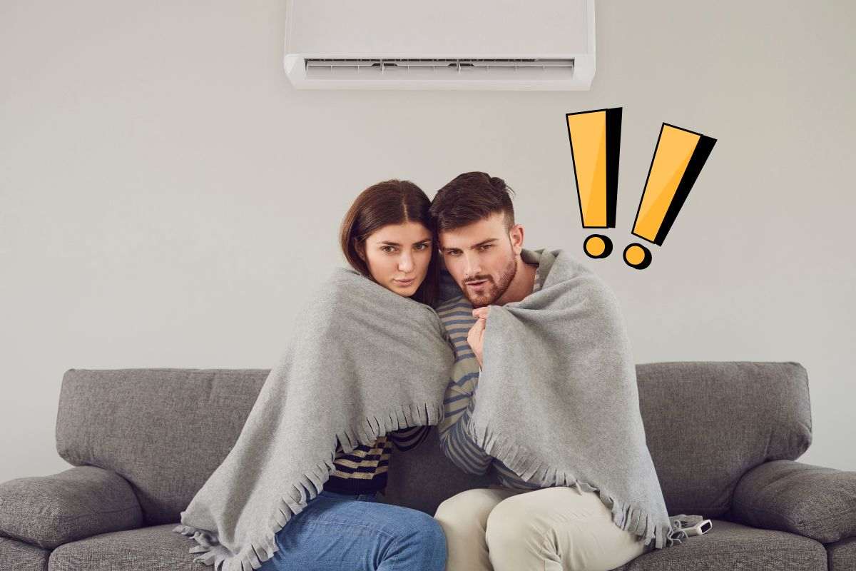 Condizionatore impostato a bassa temperatura