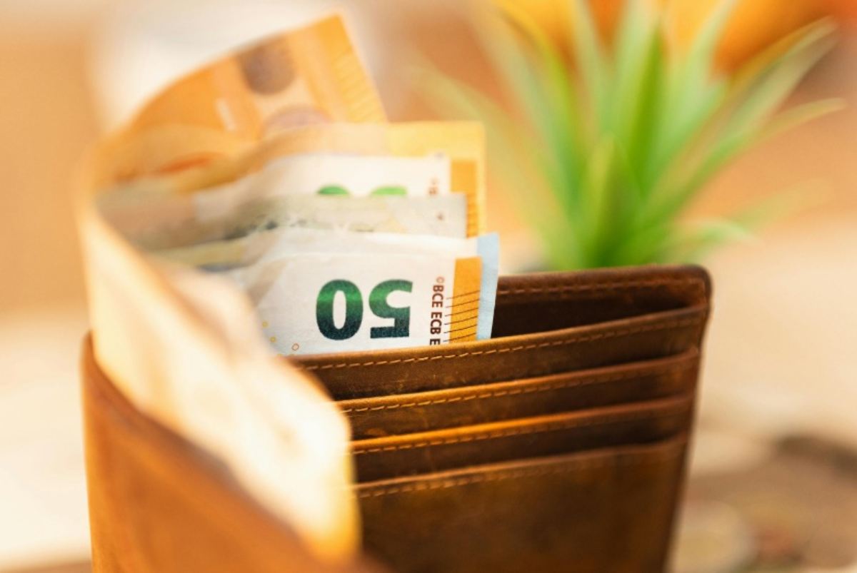 Portafoglio con banconote