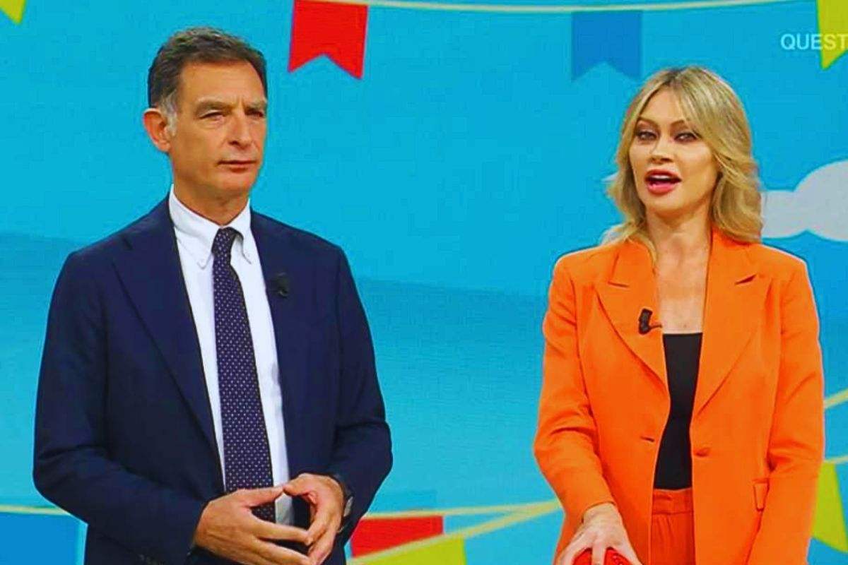 Tiberio Timperi e la collega Anna Falchi