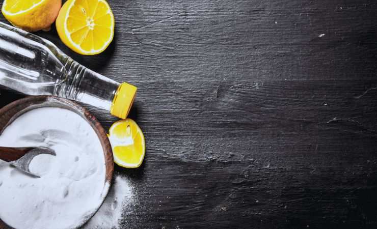 aceto, bicarbonato e limoni