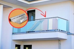 balcone cornice freccia carta stagnola