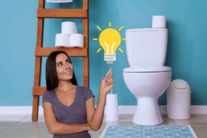 bagno, donna, idea