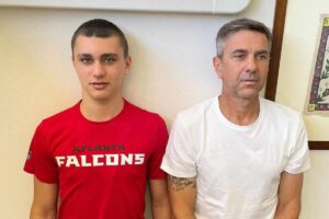 Achille Costacurta con la famiglia