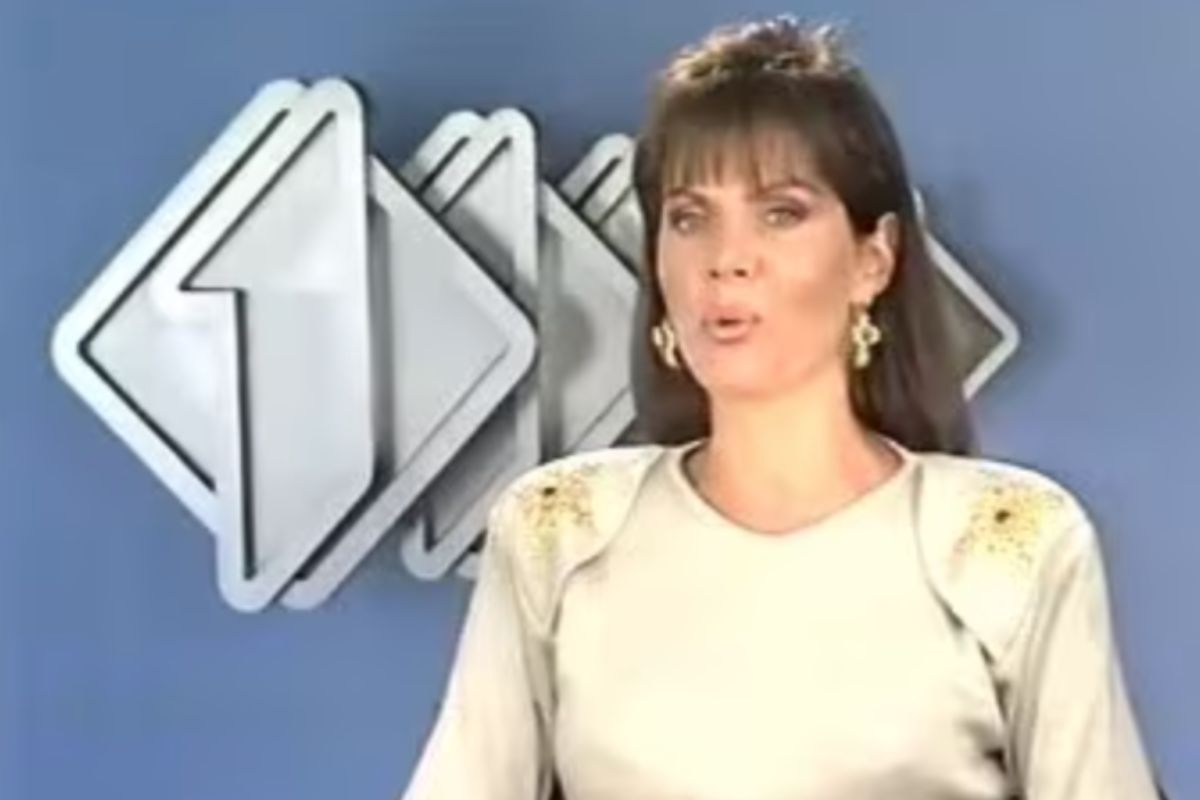La Golia quando presentava i programmi Mediaset