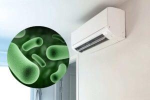 un condizionatore e dei batteri