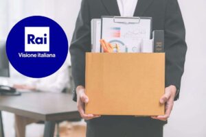 persona licenziata e logo rai